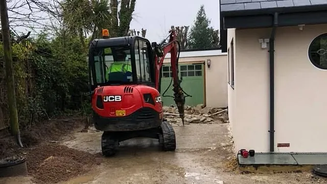 plant hire on driveway