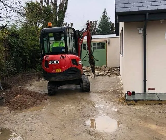 plant hire on driveway