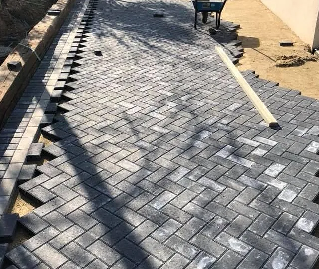 during block paving driveway